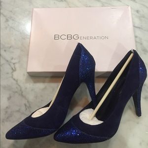 BCBGeneration Charlotte Dark Navy, Glitter/Suede